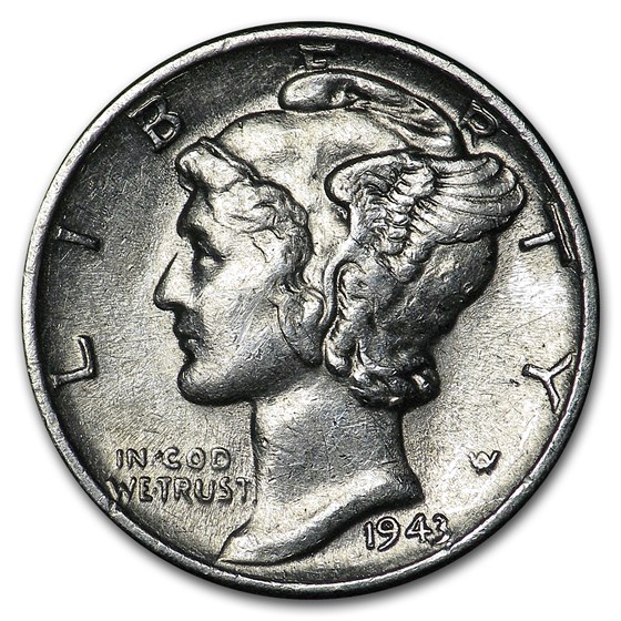 1943 Mercury Dime AU 1943 Mercury Dime AU